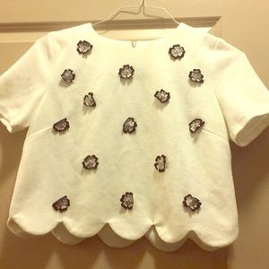 Jeweled Cropped Top